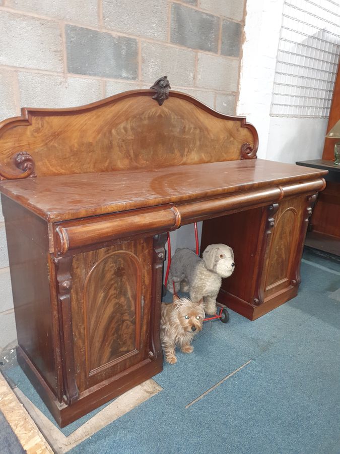 Antique Antique Victorian Pedestal Sideboard 