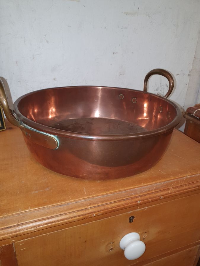 Antique Victorian Large Copper Jam Pot