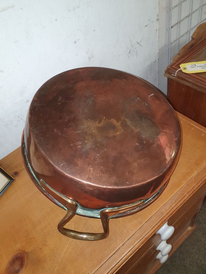 Antique Antique Victorian Large Copper Jam Pot
