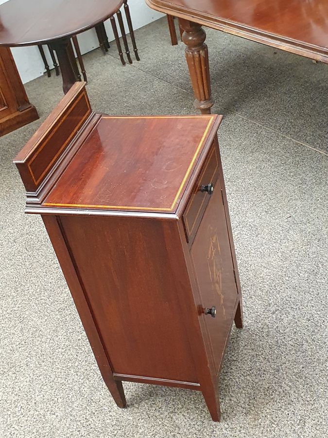 Antique Good Antique Edwardian Bedside Cabinet Table