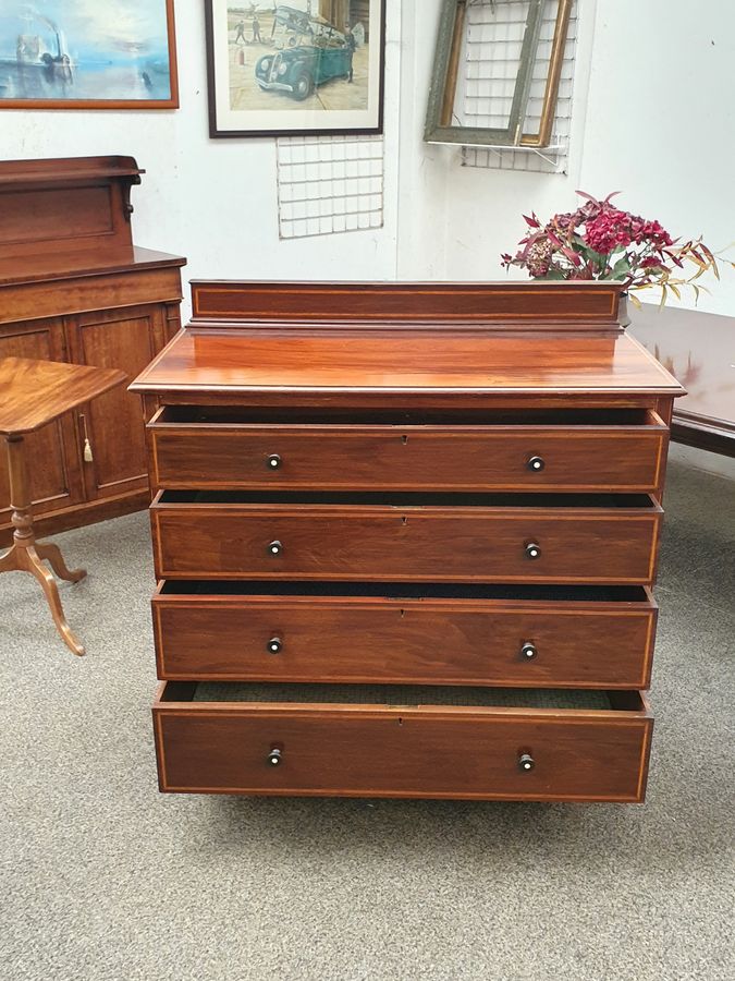 Antique Good Antique Edwardian Inlaid Chest of Drawers 