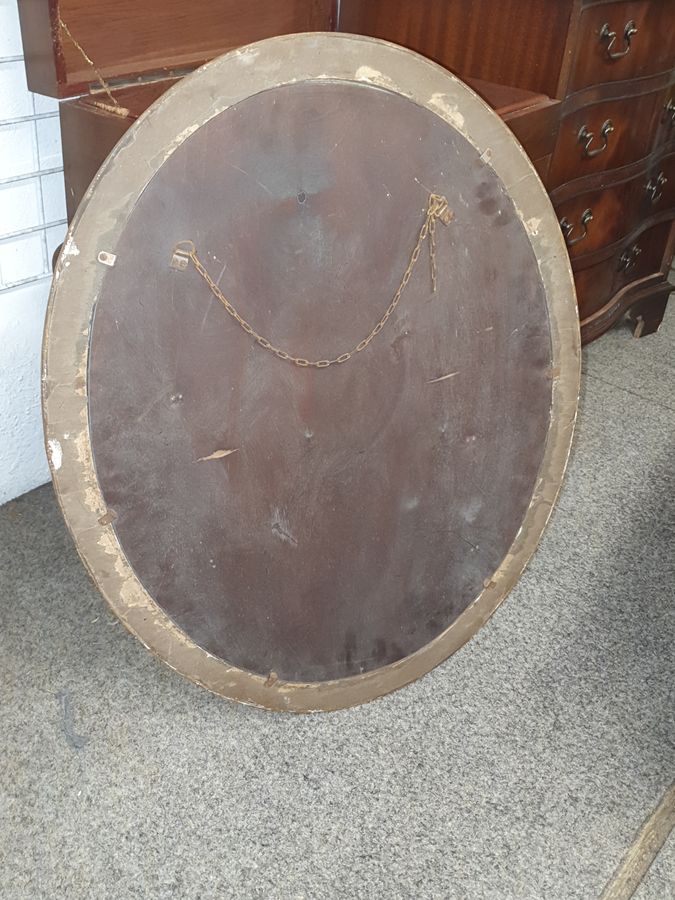 Antique Antique Oval Gilt Wall Mirror 