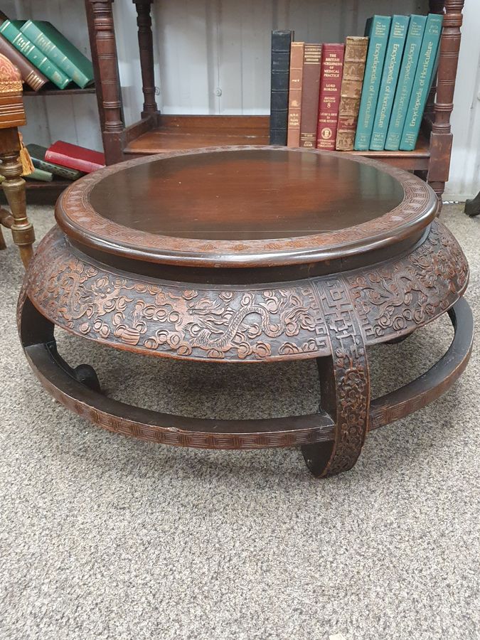 Antique Antique Chinese Circular Coffee Table 