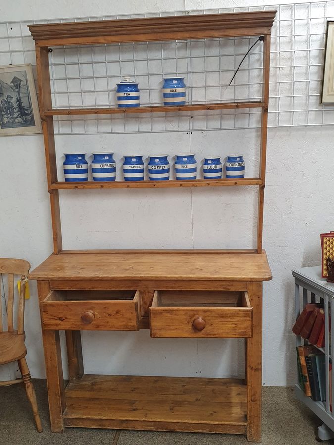 Antique Antique Pine Kitchen Dresser
