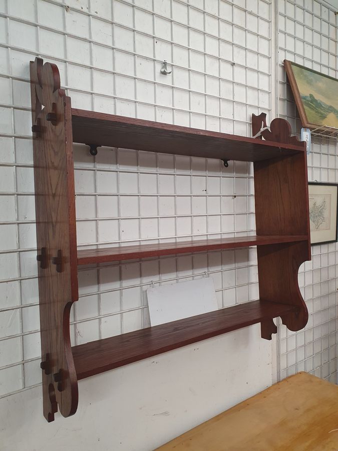 Antique Antique Arts & Crafts Wall Hanging Shelves 