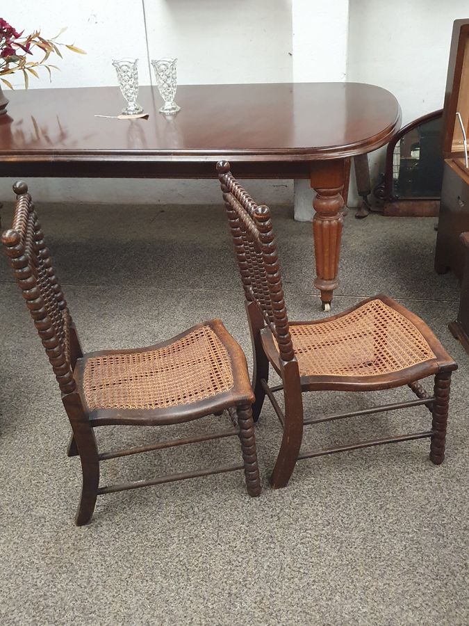 Antique Antique Pair of Victorian Bobbin Chairs