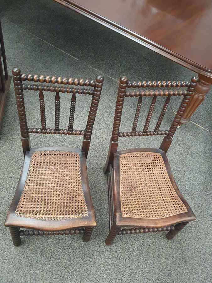 Antique Antique Pair of Victorian Bobbin Chairs