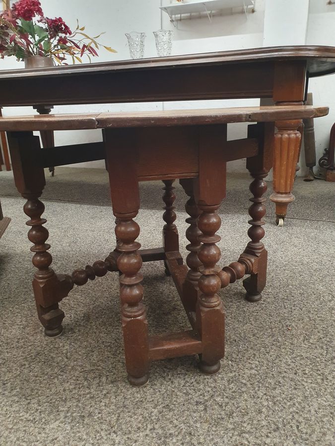 Antique Small Antique Edwardian Oak Gate Leg Coffee Table 