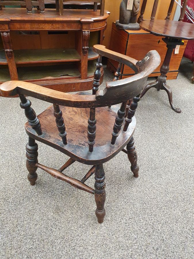 Antique Antique Captains Armchair Desk Dining Chair