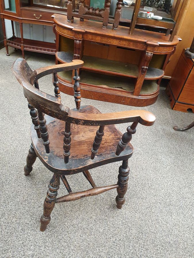 Antique Antique Captains Armchair Desk Dining Chair