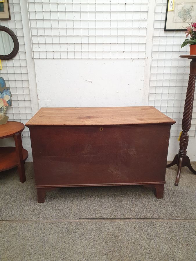 Good Antique Georgian Oak Box Chest Coffer