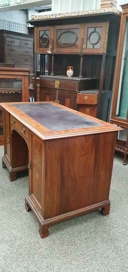 Antique Antique Victorian Inlaid Desk Dressing Writing Side Table 