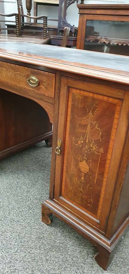 Antique Antique Victorian Inlaid Desk Dressing Writing Side Table 