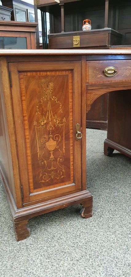 Antique Antique Victorian Inlaid Desk Dressing Writing Side Table 