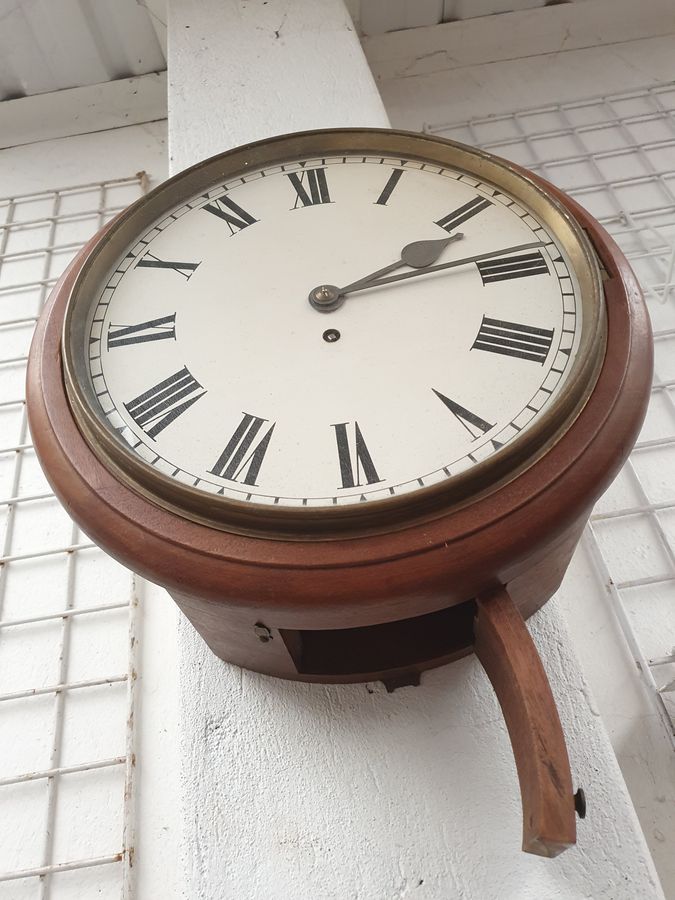 Antique Good Antique Fusee Wall Clock 