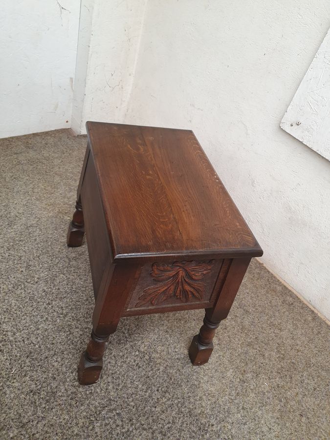 Antique Antique 1920's Box Seat Table Stool