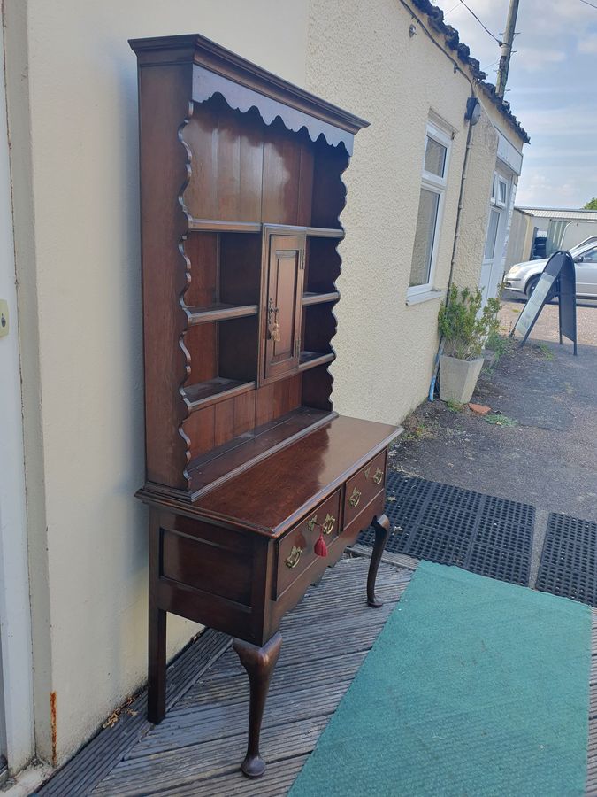 Antique Small Antique Edwardian Oak Kitchen Dresser 