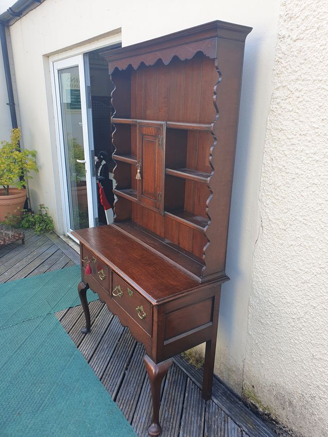 Antique Small Antique Edwardian Oak Kitchen Dresser 