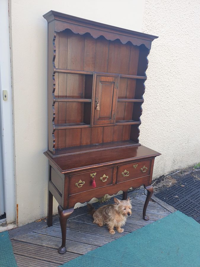 Antique Small Antique Edwardian Oak Kitchen Dresser 