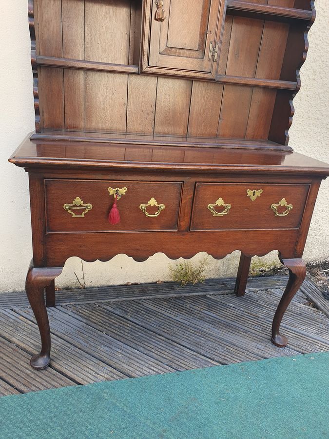 Antique Small Antique Edwardian Oak Kitchen Dresser 