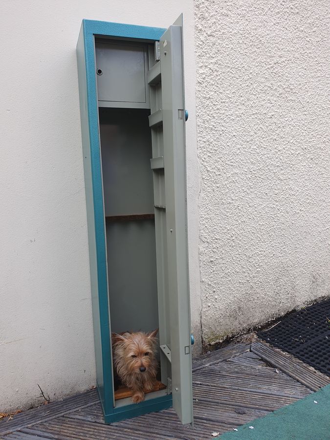 Antique Good 20thC Gun Safe Cabinet 