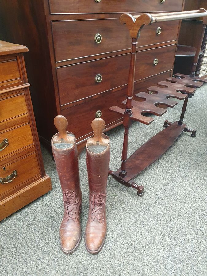 Antique Antique Pair of Victorian Leather Horse Riding Boots 