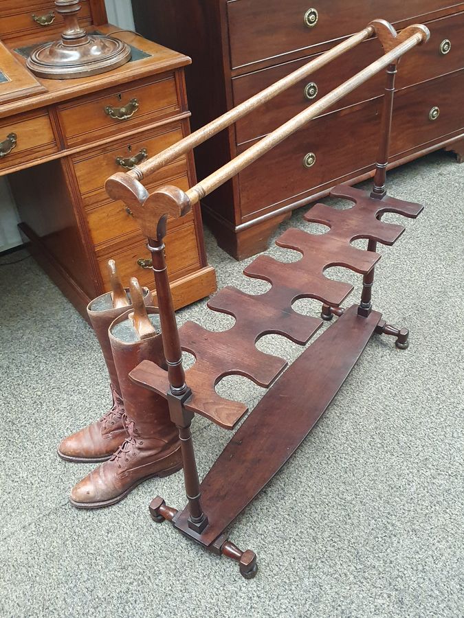 Antique Good Antique Horse Riding Boot Rack Stand