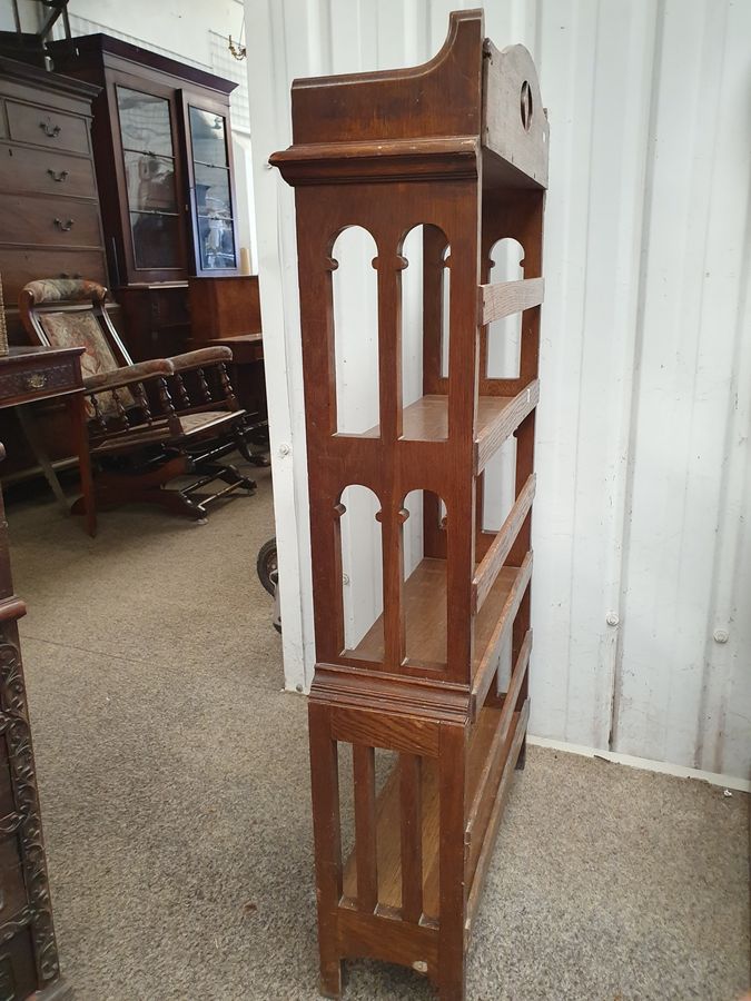 Antique Antique Arts & Crafts Bookcase Shelves 