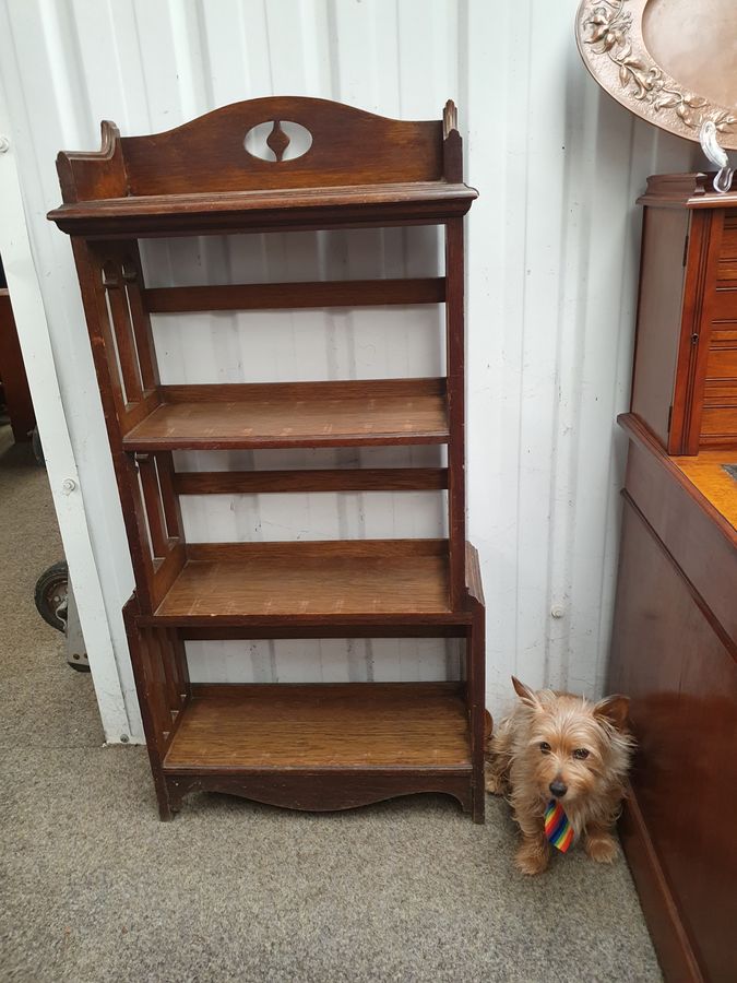 Antique Antique Arts & Crafts Bookcase Shelves 