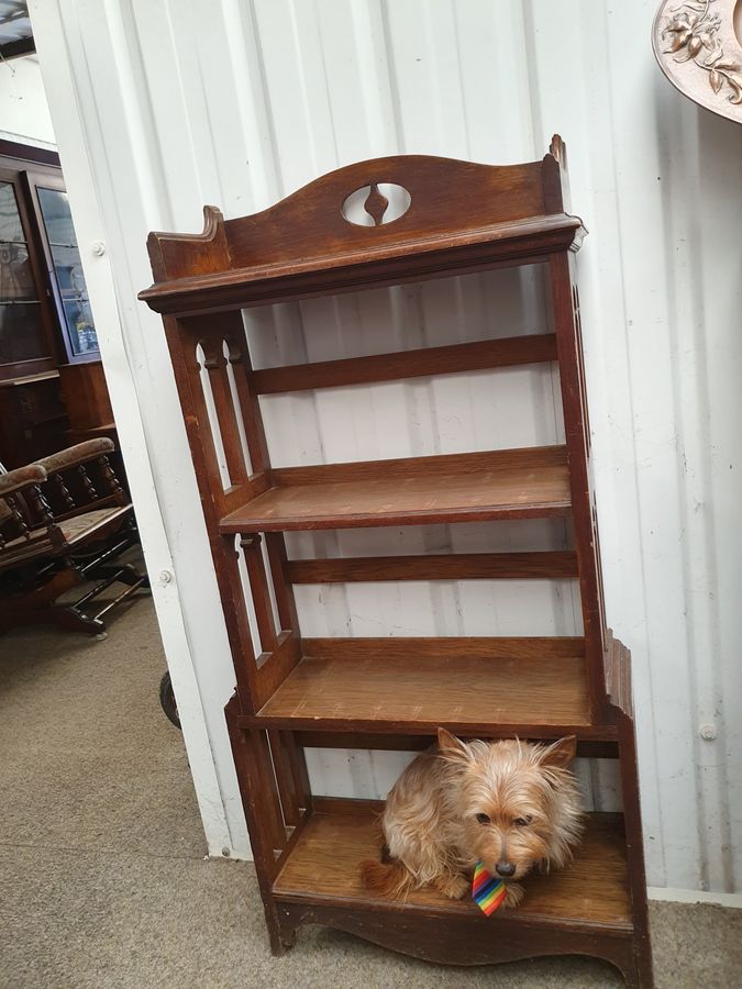 Antique Antique Arts & Crafts Bookcase Shelves 