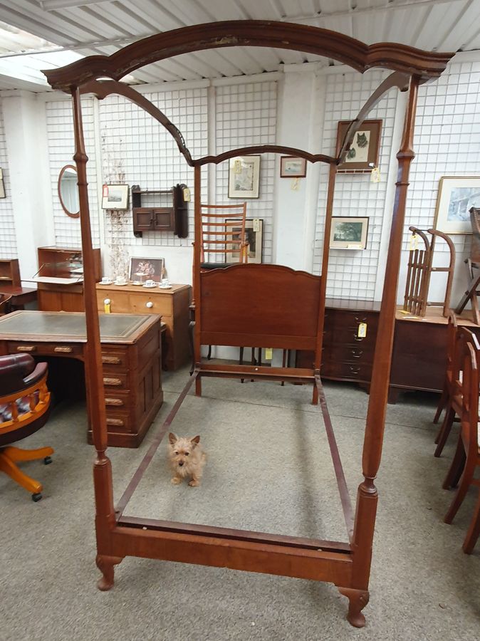 Antique Antique Edwardian Heals of London Single Four Poster Bed