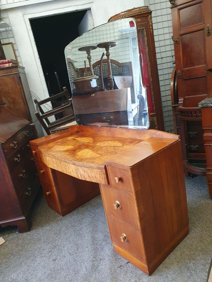 Antique Good Midcentury 1970's Retro Large Mirror Dressing Table 