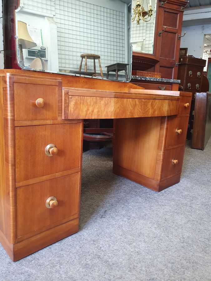 Antique Good Midcentury 1970's Retro Large Mirror Dressing Table 