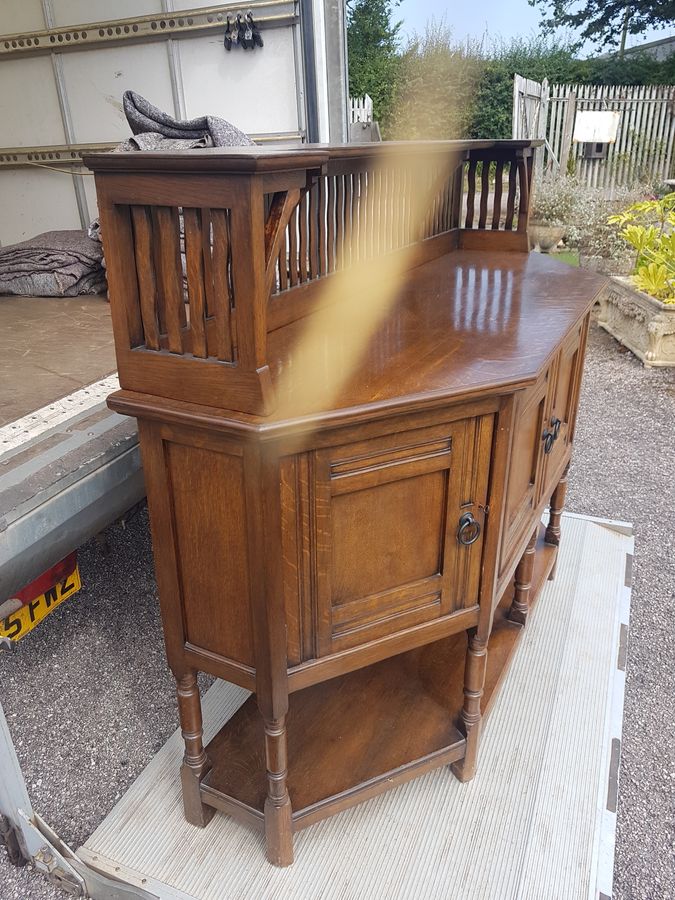 Antique Good Antique Arts & Crafts Liberty Oak Sideboard Cabinet Dresser