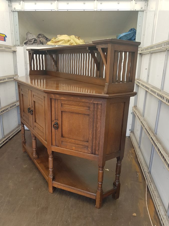 Antique Good Antique Arts & Crafts Liberty Oak Sideboard Cabinet Dresser