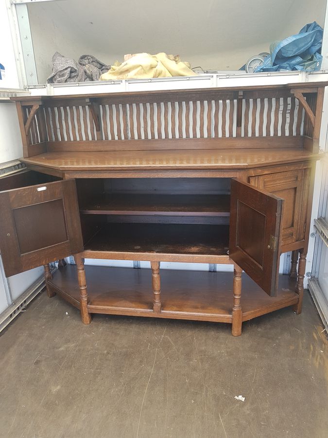 Antique Good Antique Arts & Crafts Liberty Oak Sideboard Cabinet Dresser