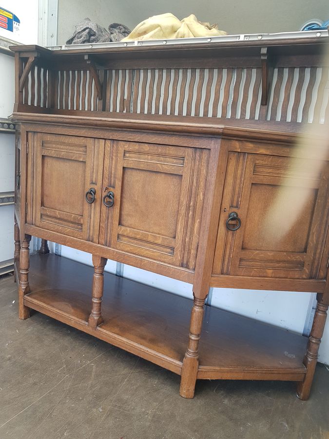 Antique Good Antique Arts & Crafts Liberty Oak Sideboard Cabinet Dresser