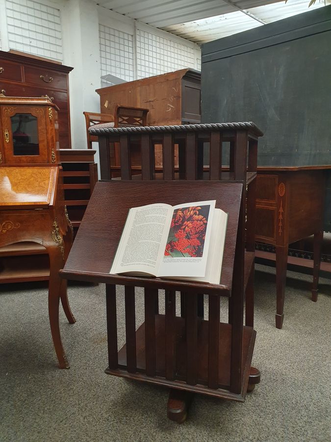 Antique Good Antique Revolving Oak Bookcase 