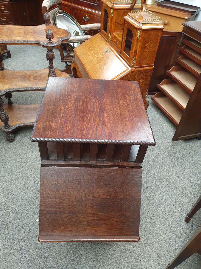 Antique Good Antique Revolving Oak Bookcase 