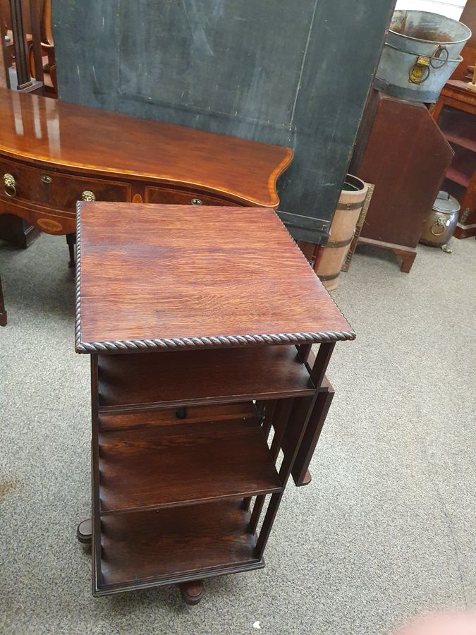 Antique Good Antique Revolving Oak Bookcase 