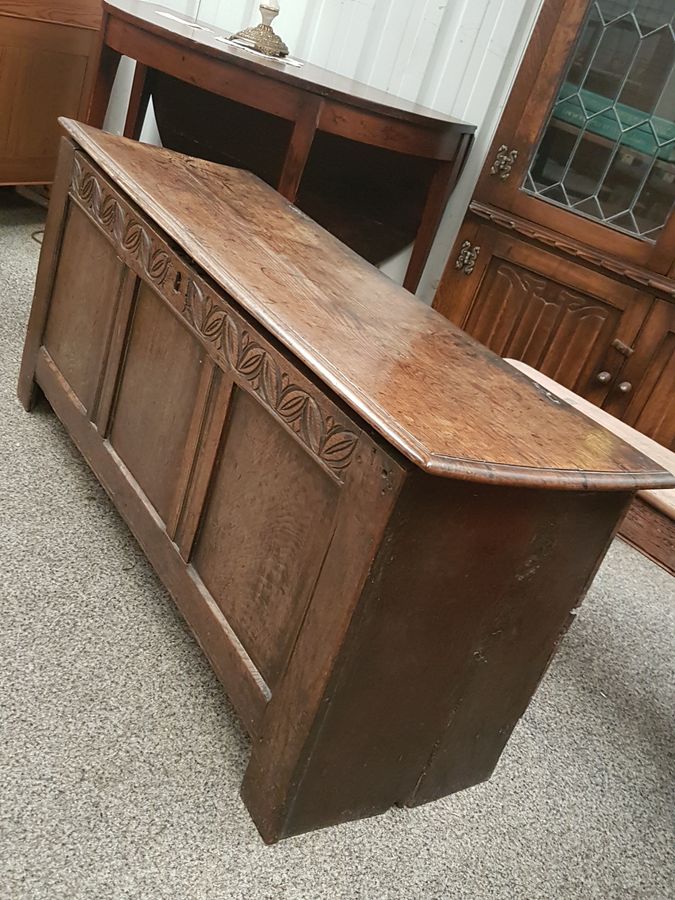 Antique Antique Georgian Oak Box Chest