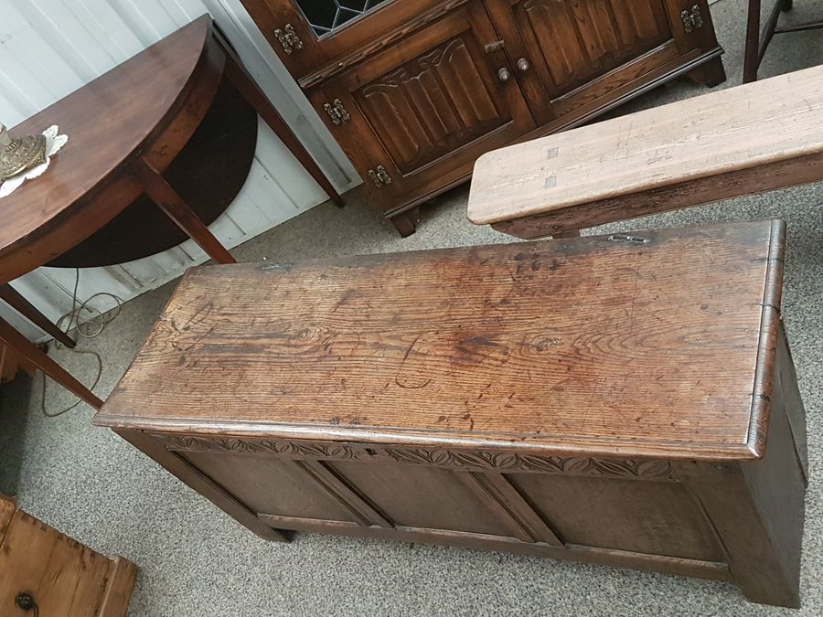 Antique Antique Georgian Oak Box Chest