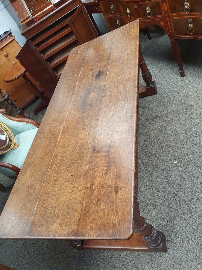 Antique Good Antique Oak Refectory Dining Table Seats 8