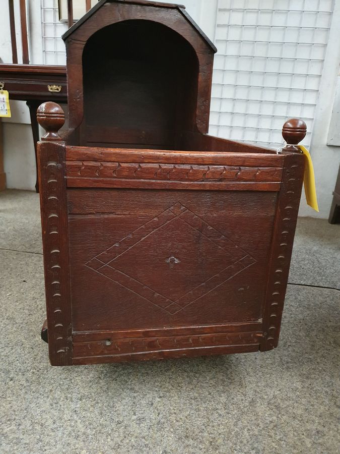 Antique Antique Victorian Baby Rocking Cradle Cot Bed