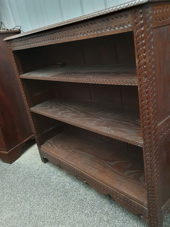 Antique Good Antique French Bookcase Cabinet Shelves 