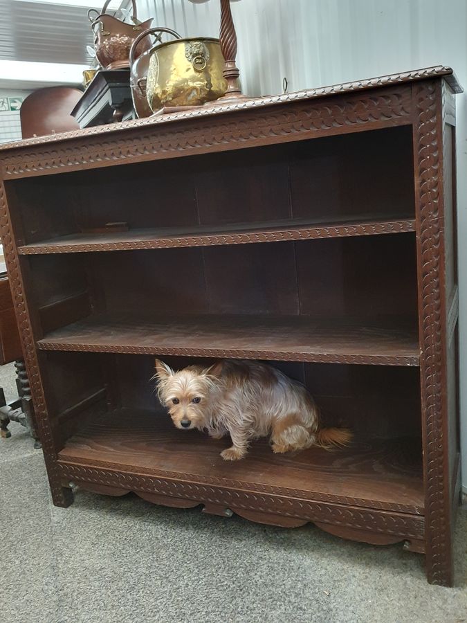 Antique Good Antique French Bookcase Cabinet Shelves 