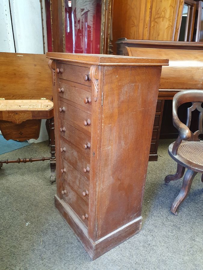 Antique Antique Victorian Wellington Chest of Drawers 