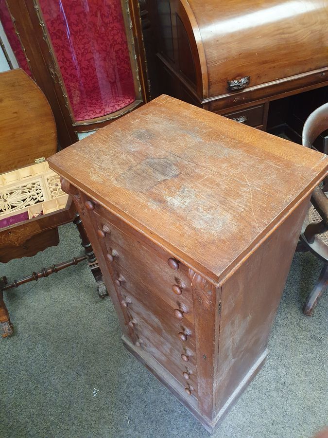 Antique Antique Victorian Wellington Chest of Drawers 