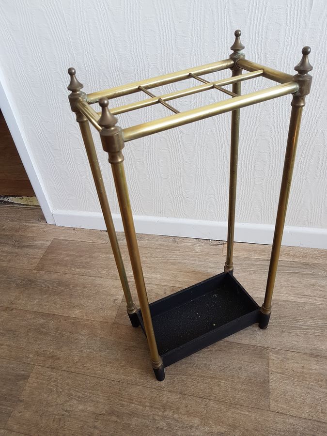 Small Antique Brass Stick Stand