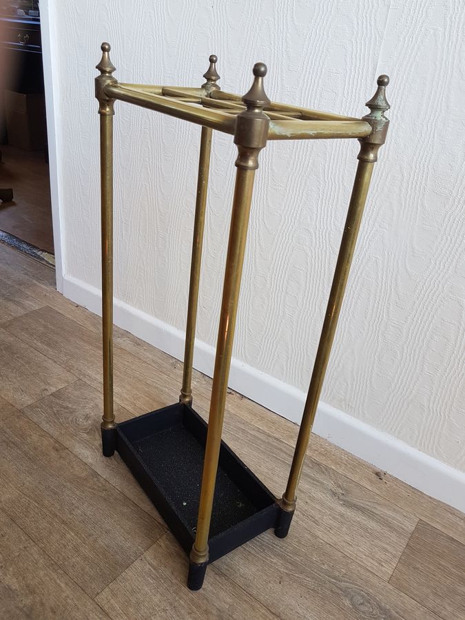 Antique Small Antique Brass Stick Stand 